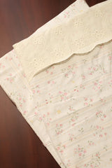 Bedsheets - King floral lace soft cotton bedsheets sck