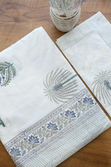 Bedsheets - Premium  King white lily percale cotton bedsheets