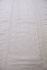 Bedsheets - Premium designer Queen bedsheets dd lace(white)