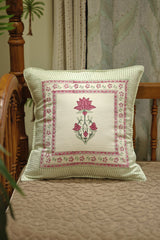 Handblock cushion cover 16×16 inches