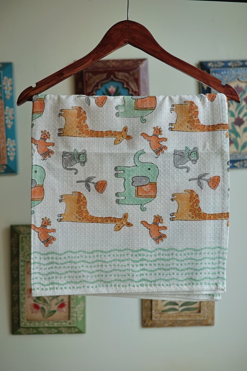 Kids Handblock waffle towel