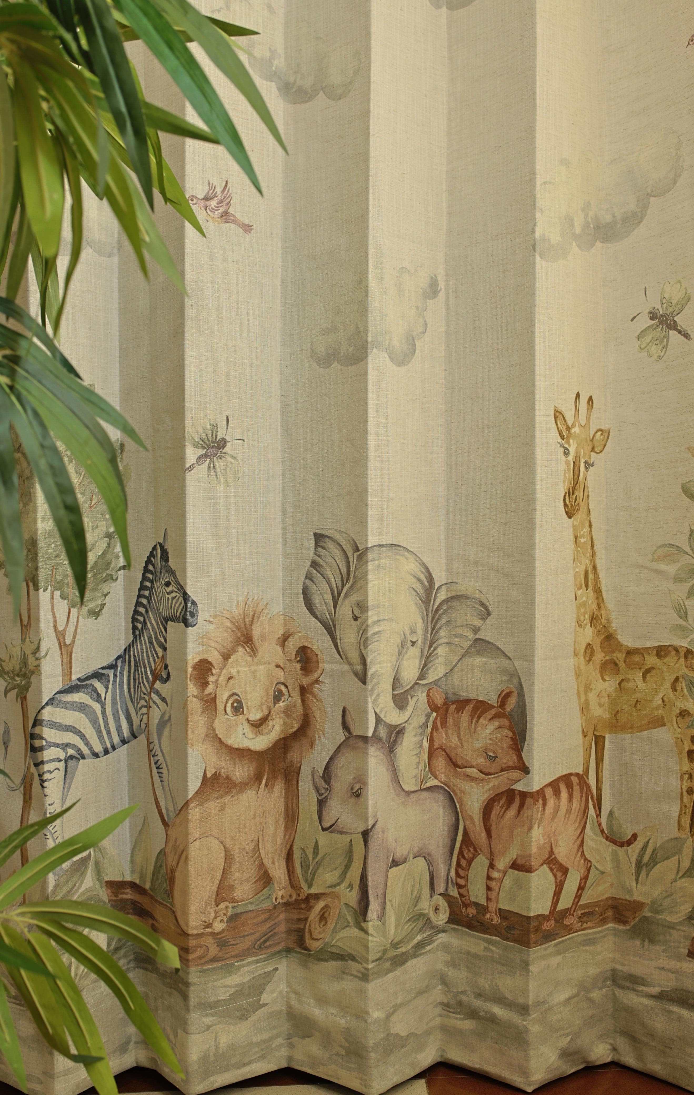 Curtains:Kids printed curtains(sheer and opaque)