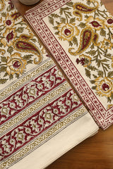 Bedsheets - Queen Mugal premium handblock cotton bedsheets