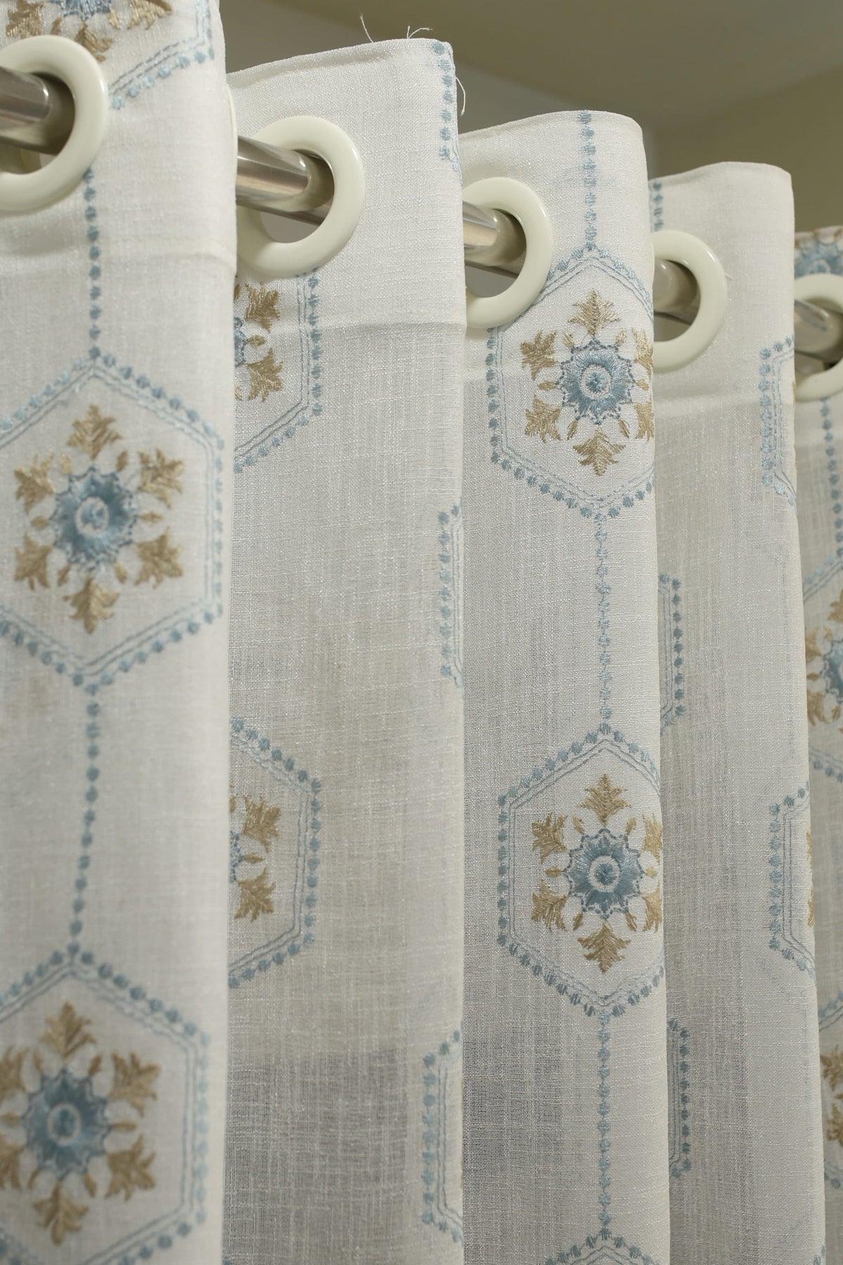 Curtains - Premium embroidery sheer curtains meraki
