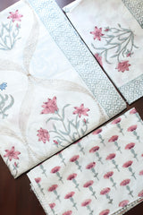 Bedsheets - King Percale cotton handblock print bedsheets