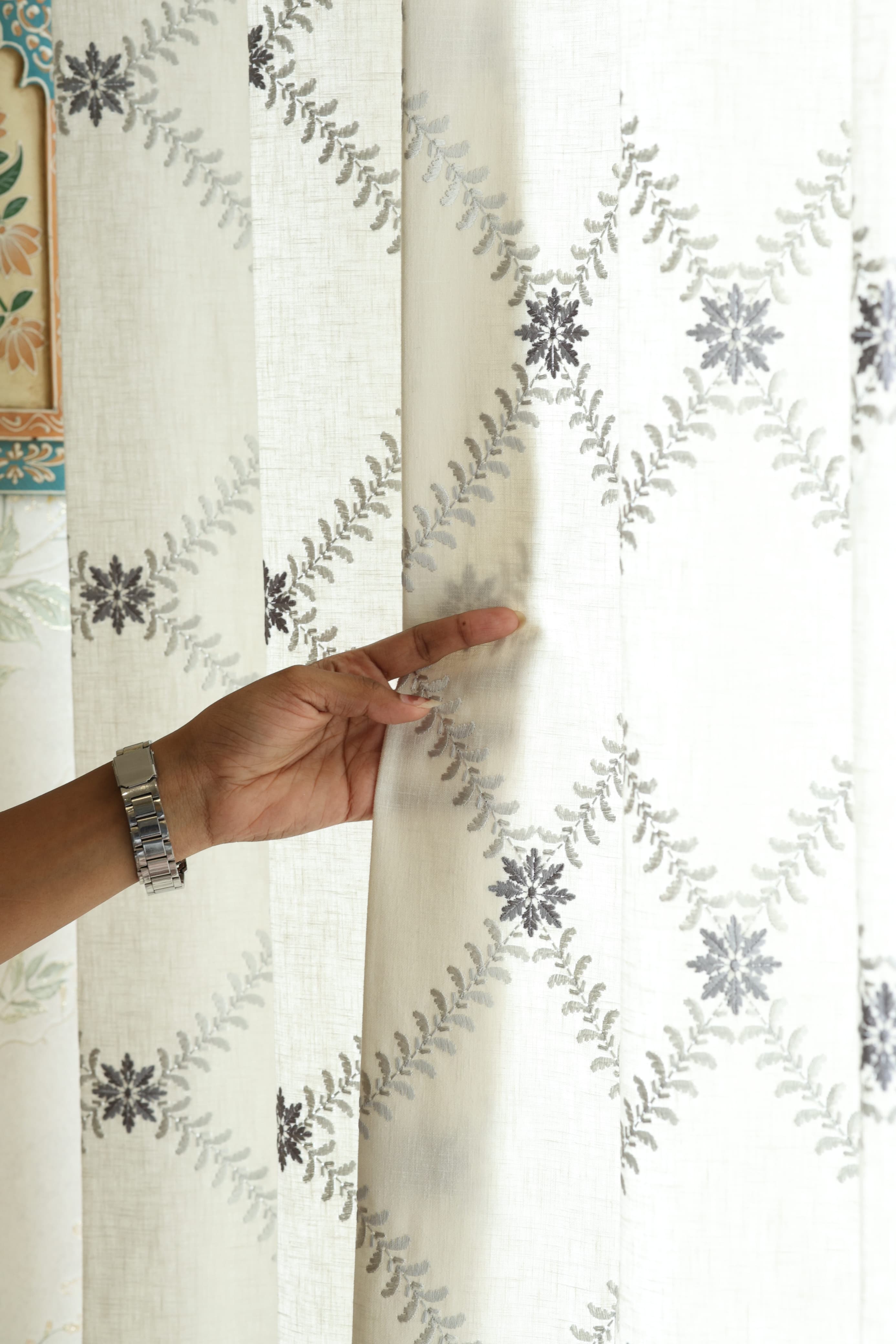 Premium Embroidery Opaque Curtains - Charlotte