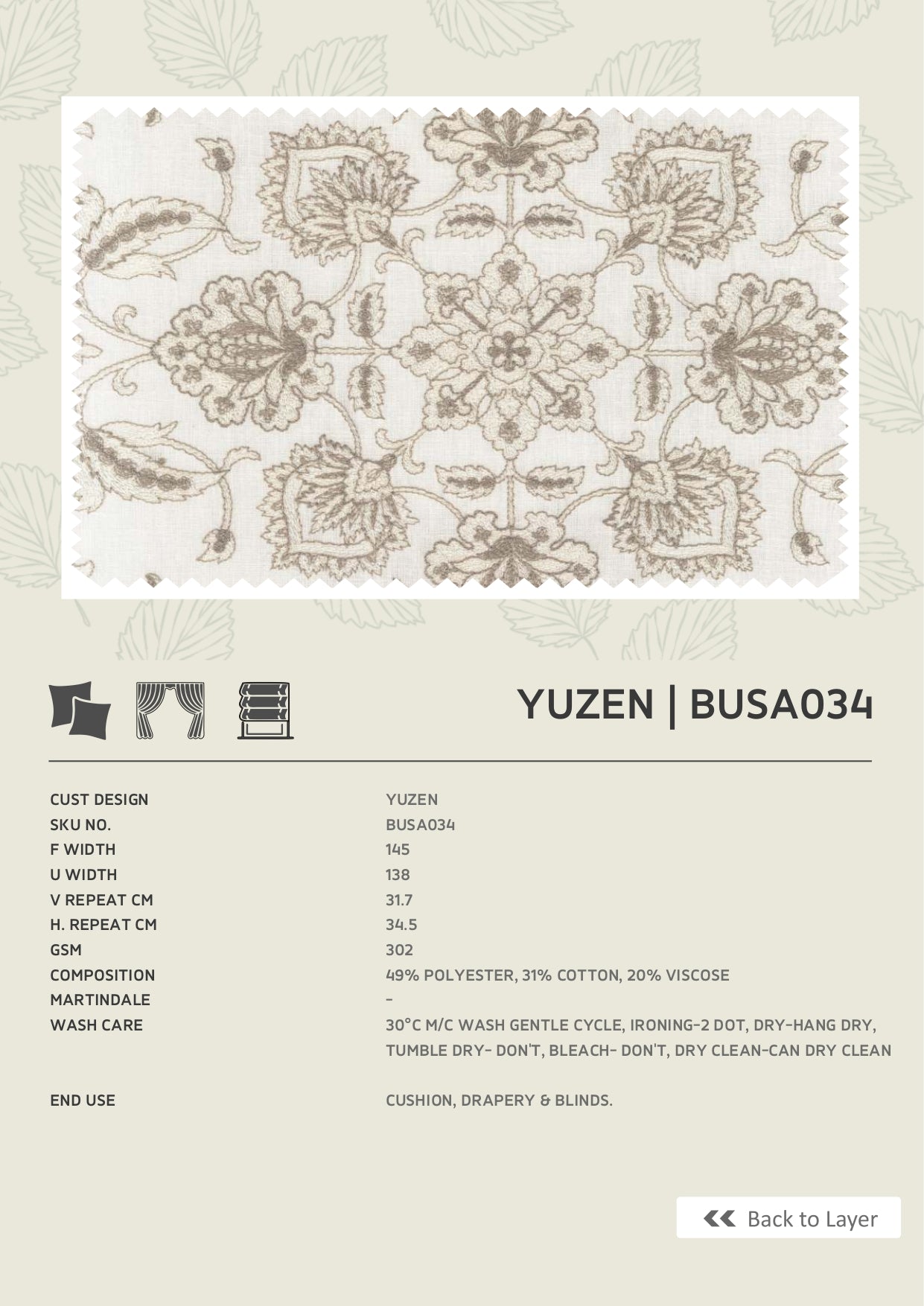 Fabric only-Premium embroidered curtains fabric only(Blinds, Curtains, Cushion covers)