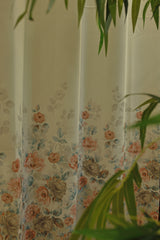 Curtains:English floral printed curtains(sheer and opaque)