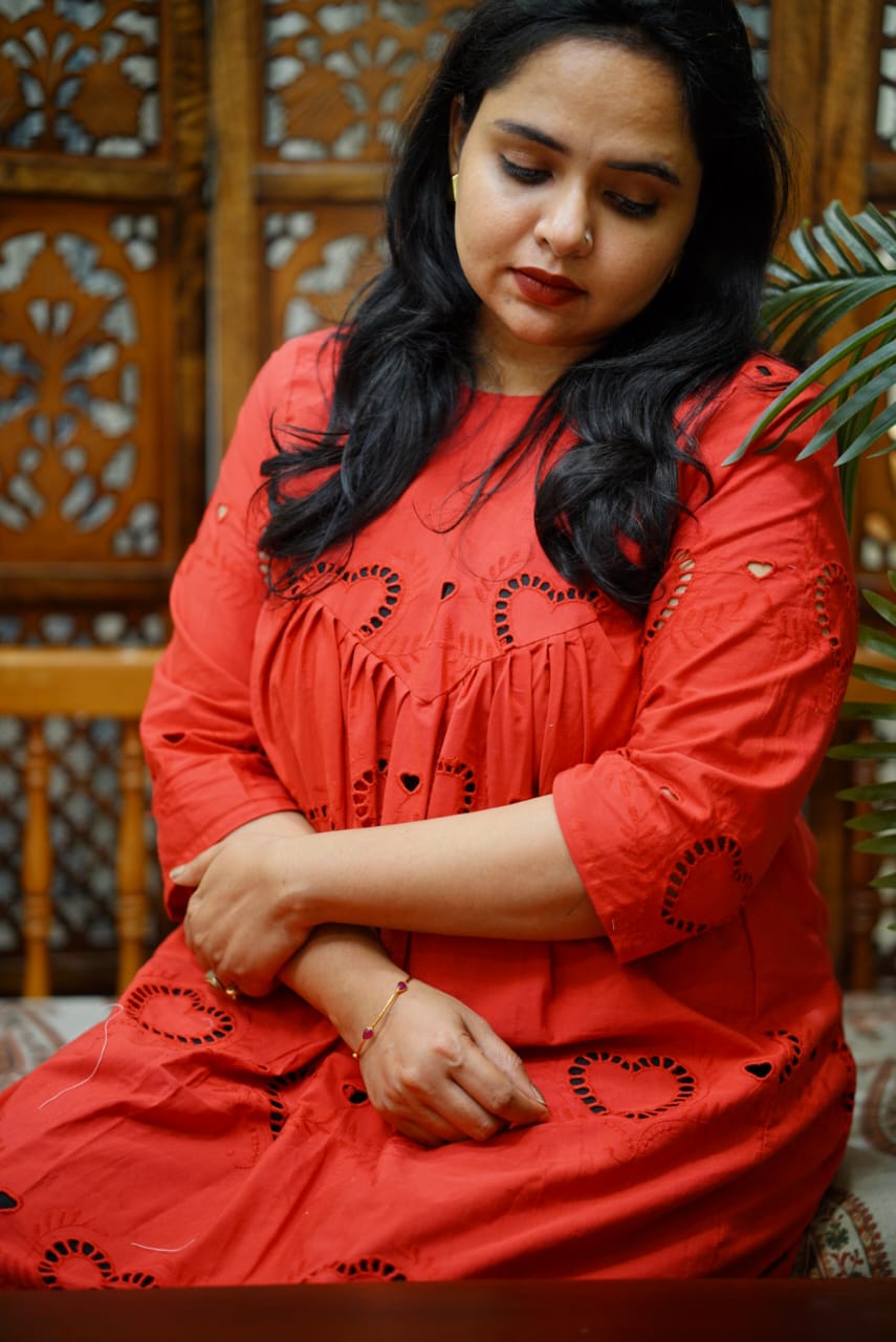 Kurti : Red Hearts Dress