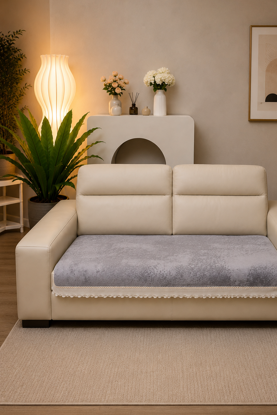 Sofa protector ( meter per) description 𝗔𝗻𝘁𝗶 𝗦𝗸𝗶𝗱