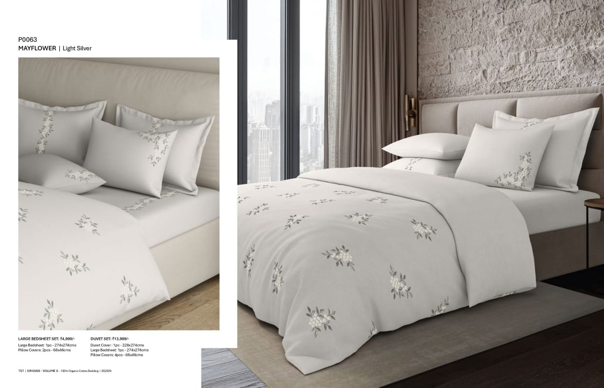 Bedsheets - King Premium machine embroidery bedsheets Sansaar : Saembro orgins