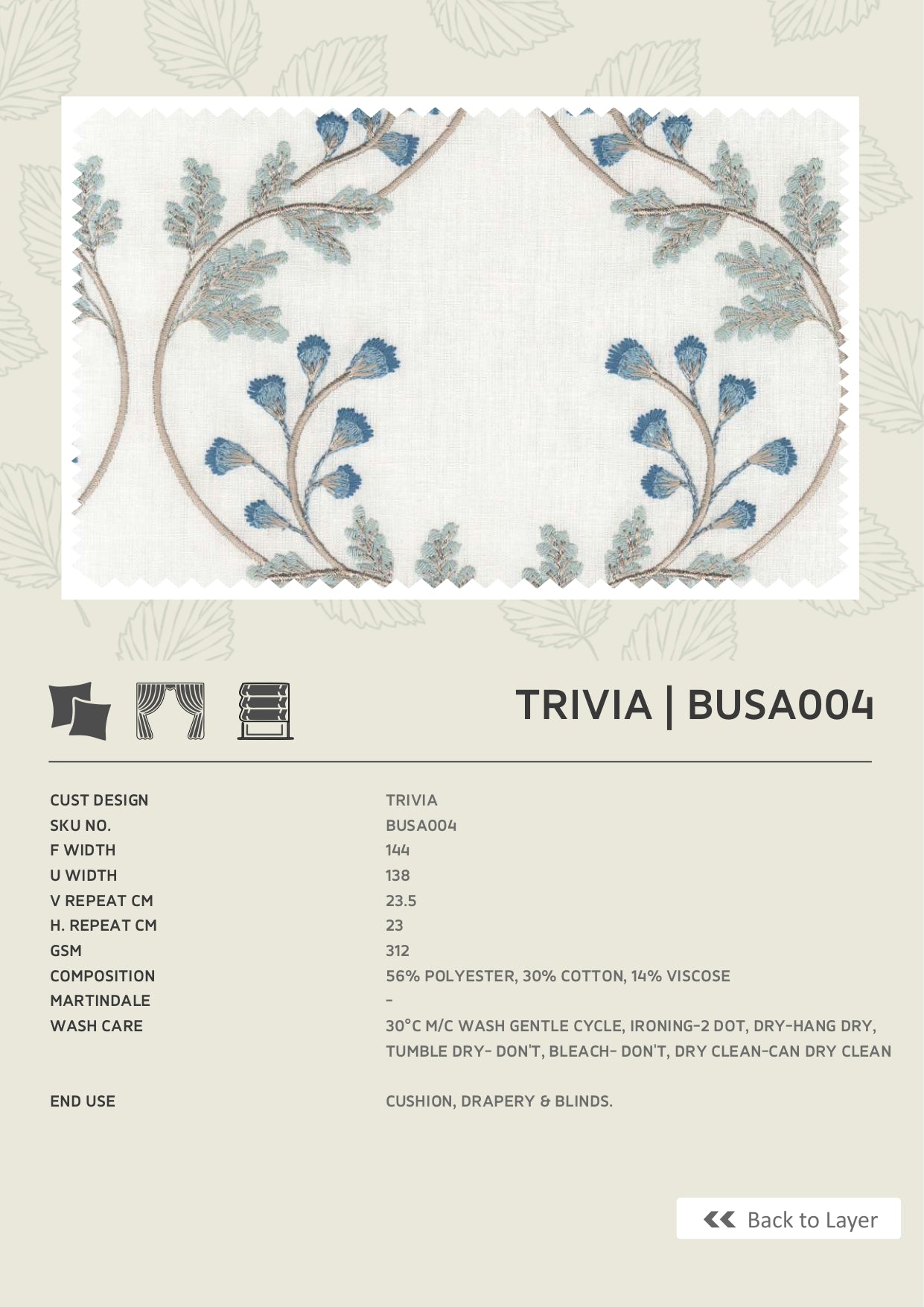 Fabric only-Premium embroidered curtains fabric only(Blinds, Curtains, Cushion covers)