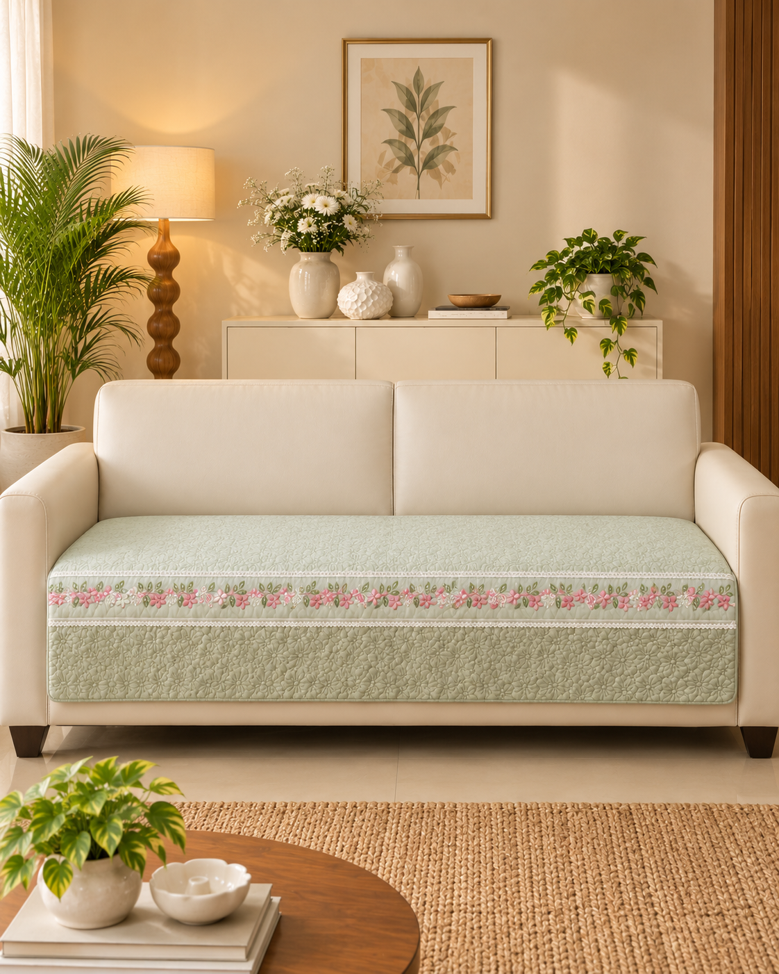 Sofa protector ( meter per) description embroidery