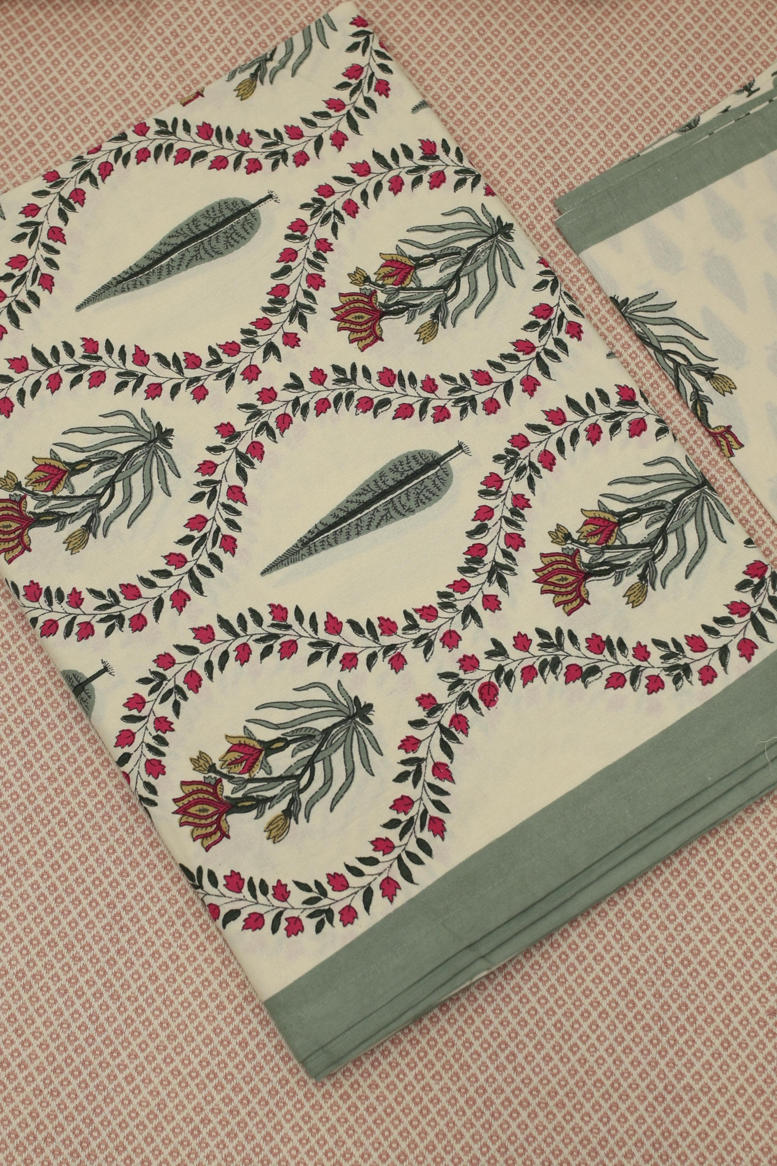 Bedsheets - Handblock print queen bedsheets Diwali sale