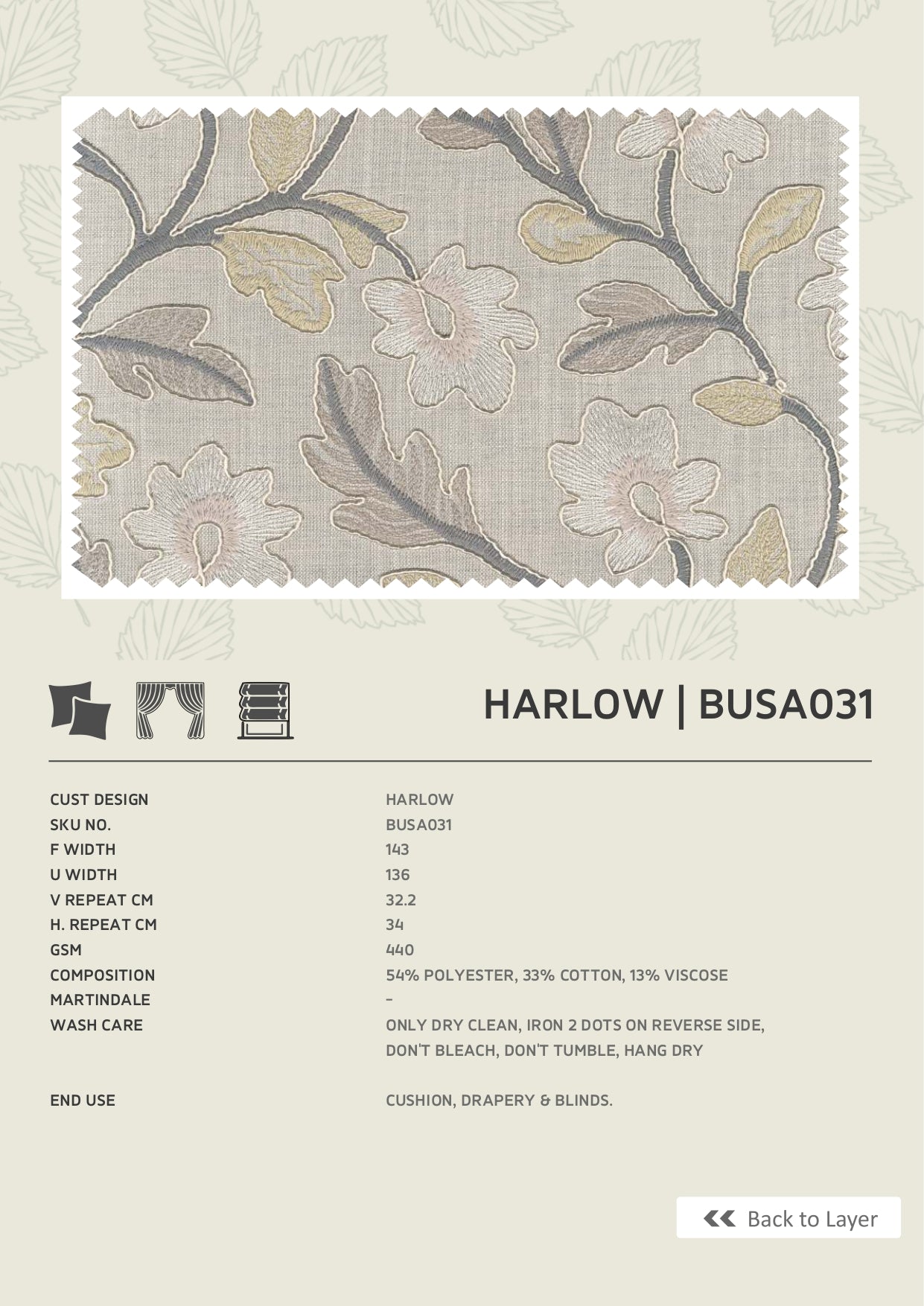 Fabric only-Premium embroidered curtains fabric only(Blinds, Curtains, Cushion covers)