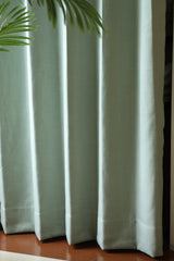 Premium Sage Green Embroidery Opaque Curtain busan
