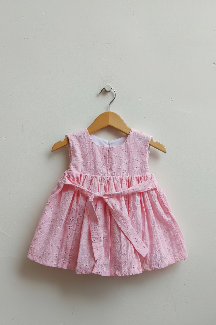 Kids dress - Hakoba with embroidery 10-12 months