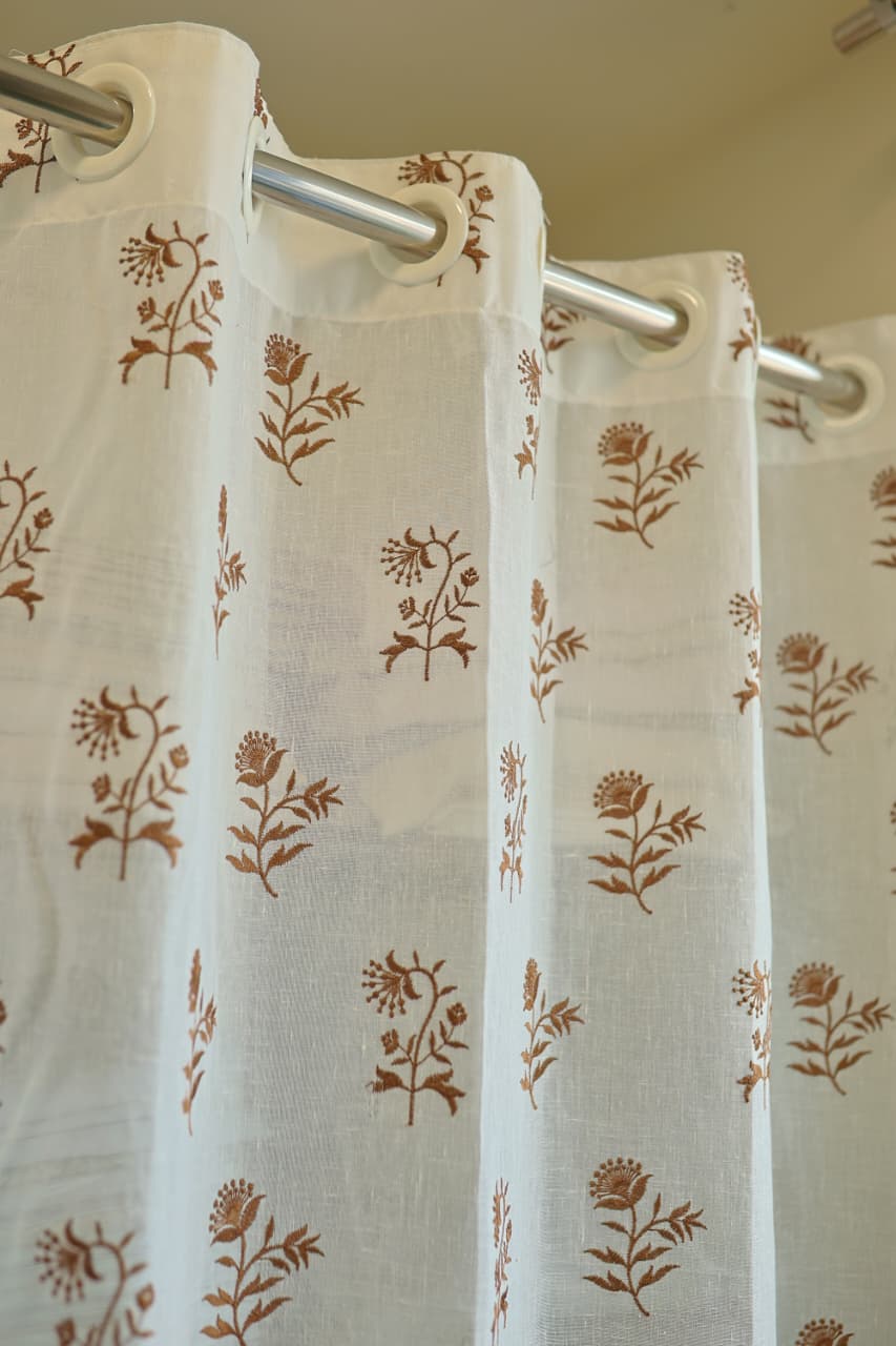 Curtains -Premium embroidered sheer curtain