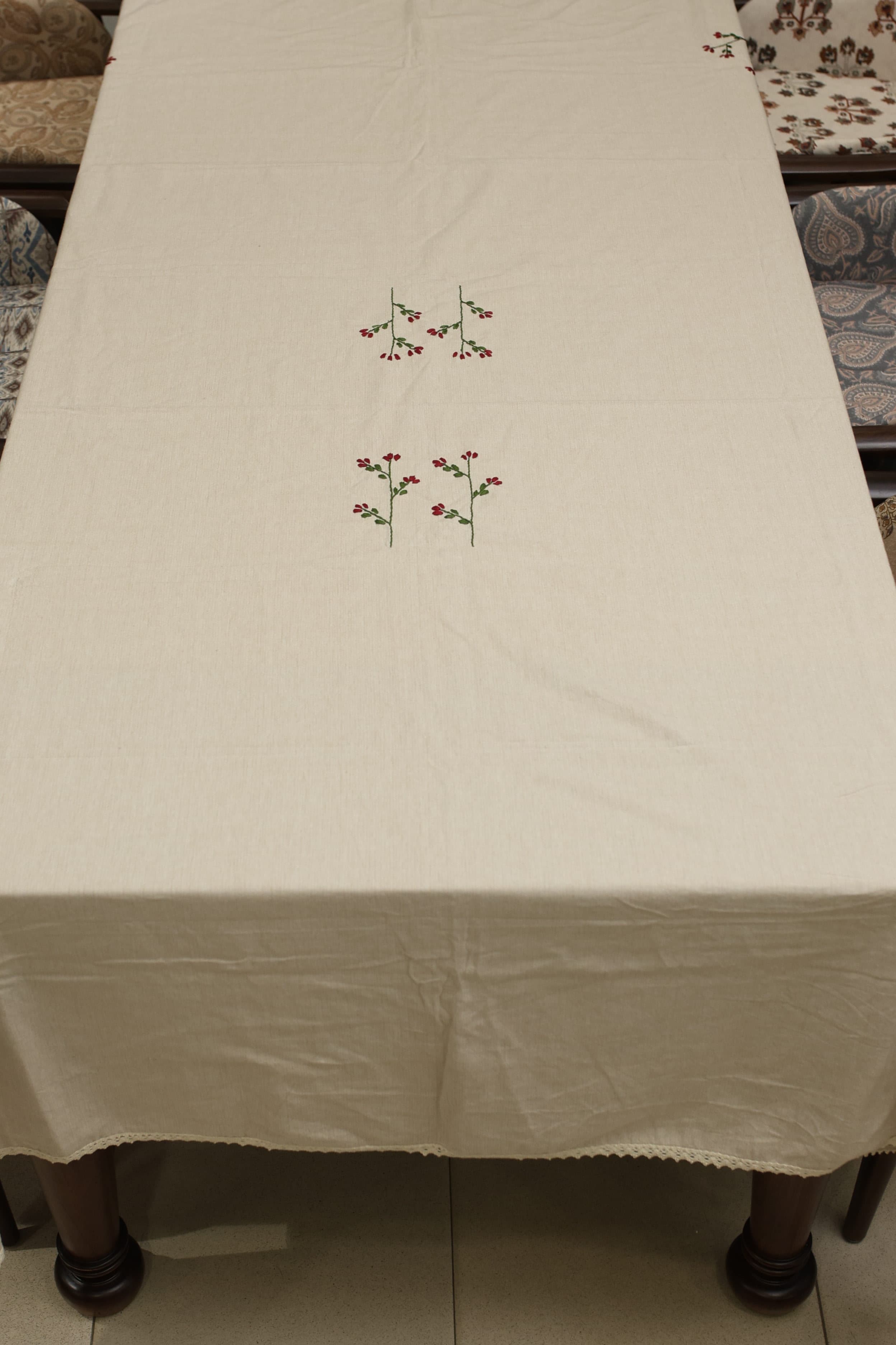 Table cloths - 6 seater embroidery