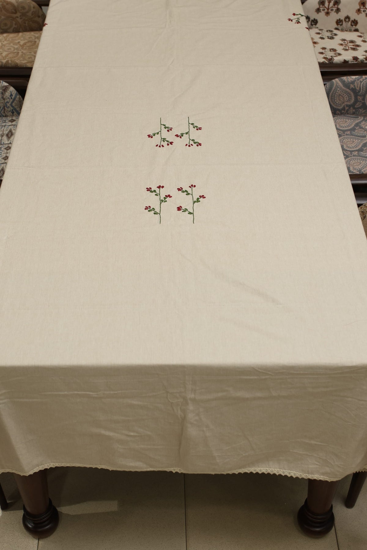 Table cloths - 6 seater embroidery