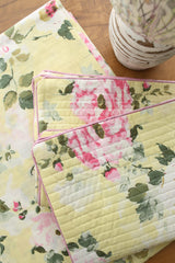 Bedsheets - King anokhi Quilted pillow cover bedsheets pastel exc