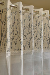 Curtains:Premium embroidered sheer curtains