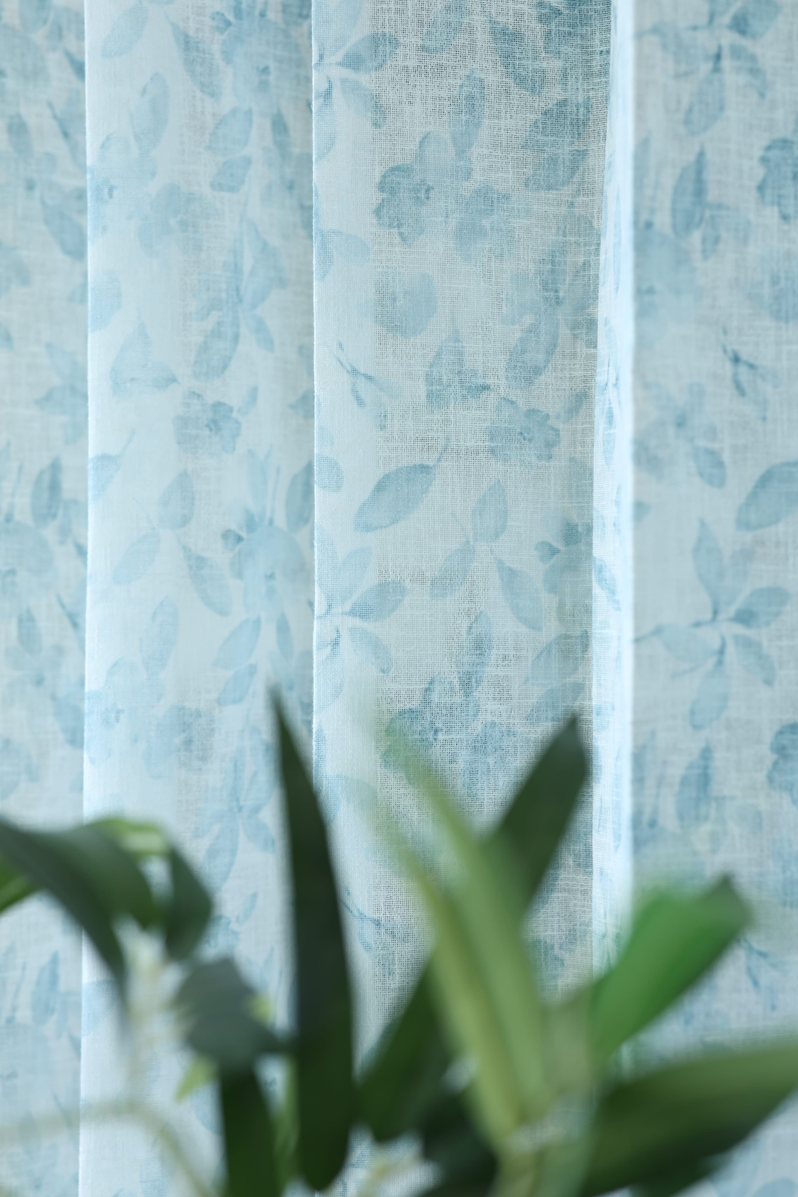 Amethyst Sheer Curtain – Semi Transparent floral vine print print